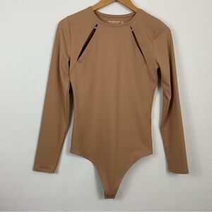 Abercrombie & Fitch Soft Long‎ Sleeve Cutout Bodysuit Size Medium